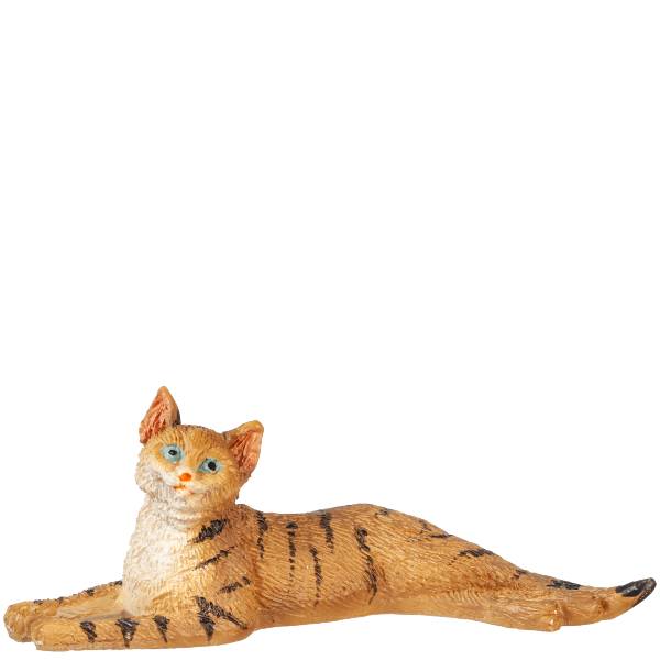 Dollhouse Miniature Stretched Tabby Cat
