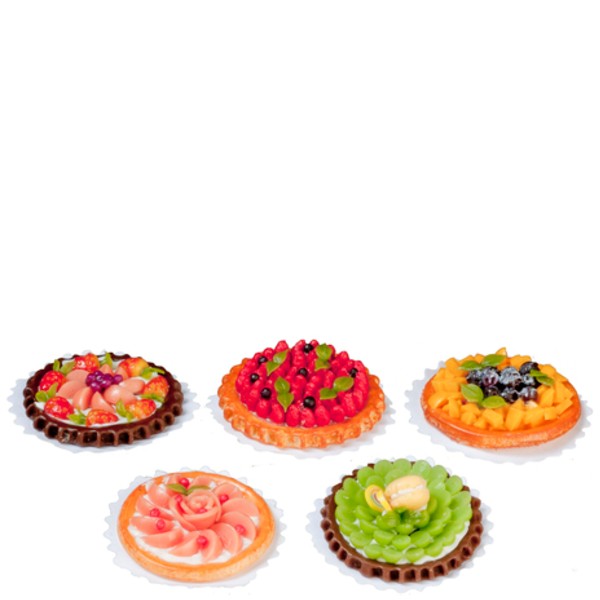 10 Assorted Dollhouse Miniature Tarts