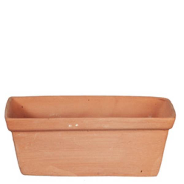 Small Rectangle Terra Cotta Dollhouse Miniature Planter