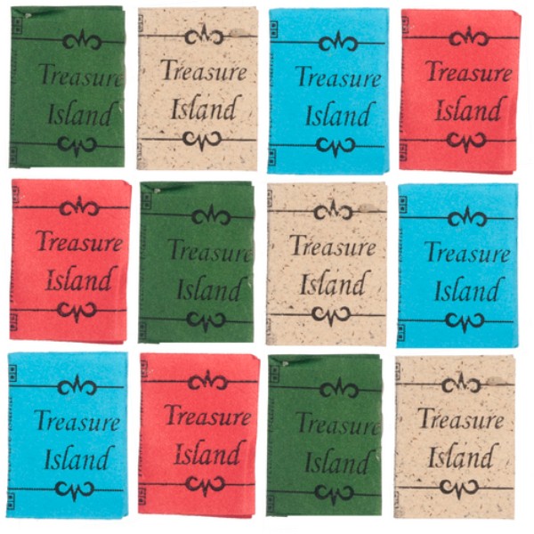 12 Dollhouse Miniature Treasure Island Books