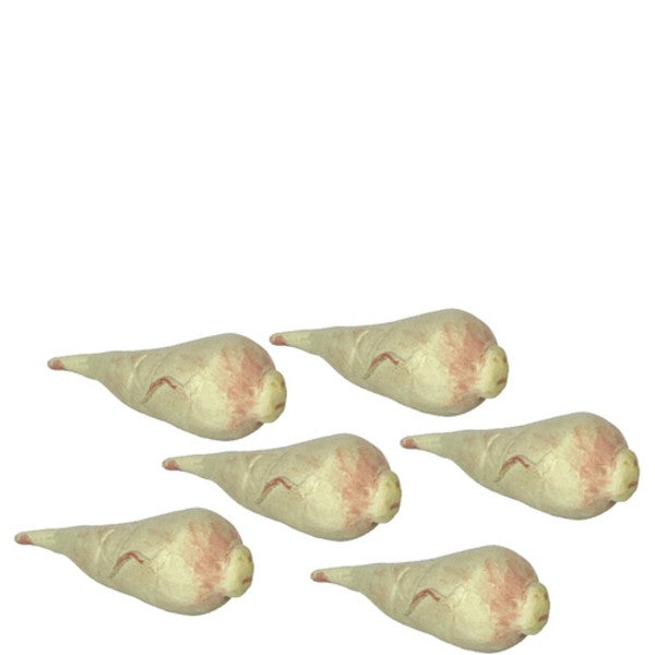 6 Dollhouse Miniature Green Turnips