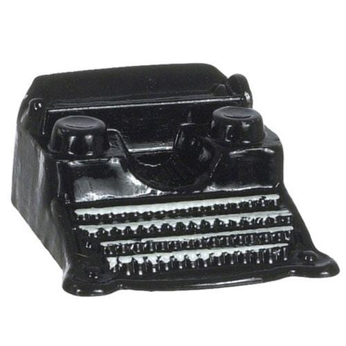 Black Dollhouse Miniature Typewriter
