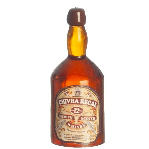 Large Dollhouse Miniature Whiskey Bottle