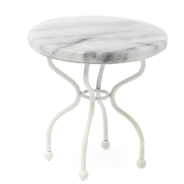 Dollhouse Miniature White Marble Top Table