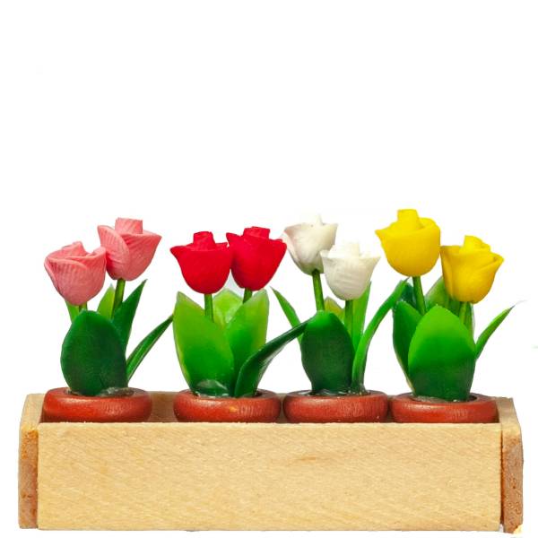 Dollhouse Miniature Roses in a Window Box