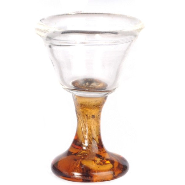 Dollhouse Miniature Wine Glass with Amber Stem