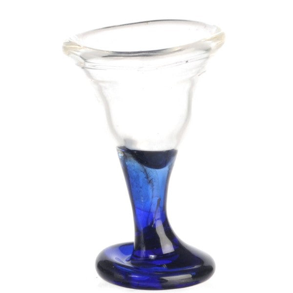 Dollhouse Miniature Wine Glass with Blue Stem