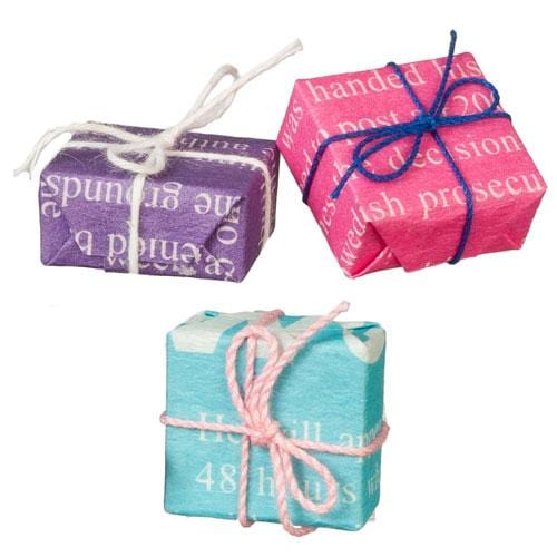 Dollhouse Miniature Wrapped Gifts