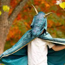 Starry Night Dragon, Teal & Gold
