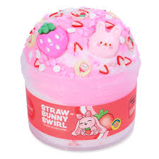 Straw-Bunny Swirl Slime