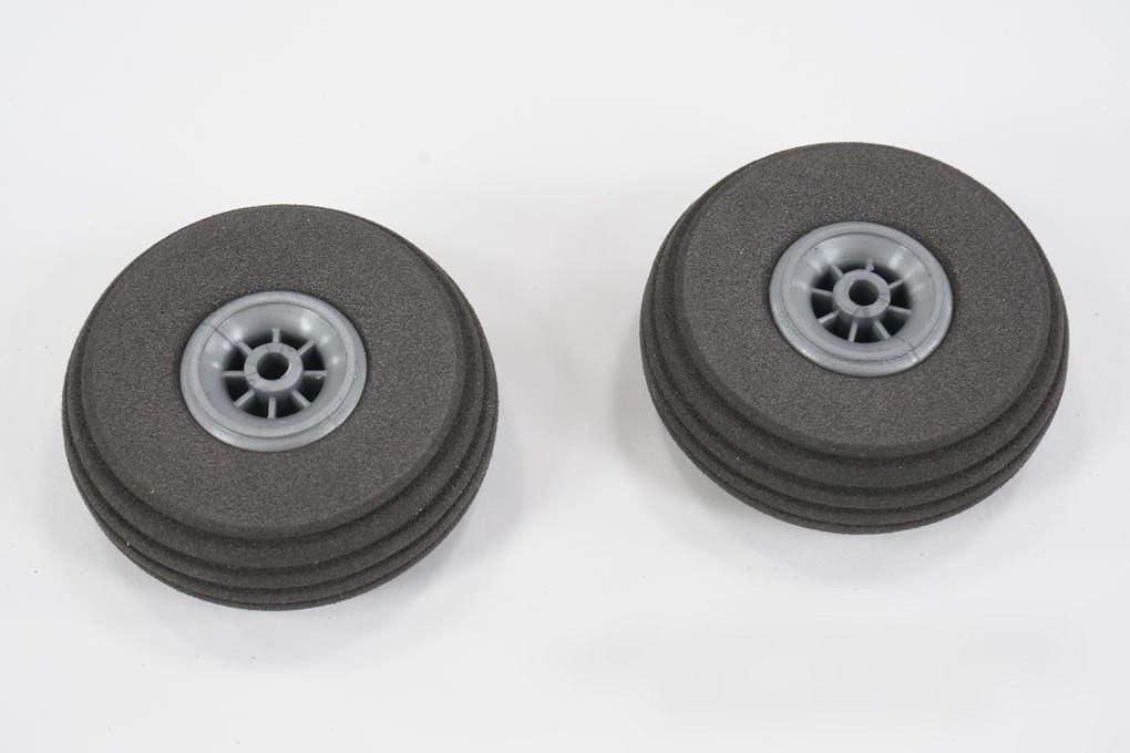 Du-Bro 44mm (1.73") x 17.5mm Super Lite Treaded EVA Wheels for 3mm Axle (2 Pack)