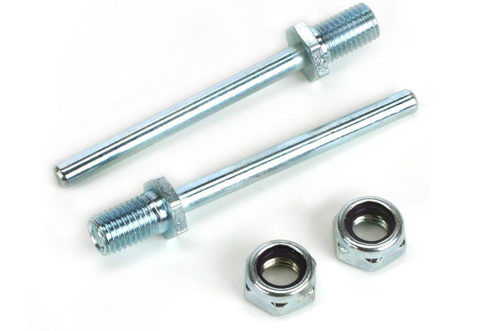 Du-Bro 3/16" x 2" Spring Steel Axle Shaft with Nylon Insert Lock Nuts