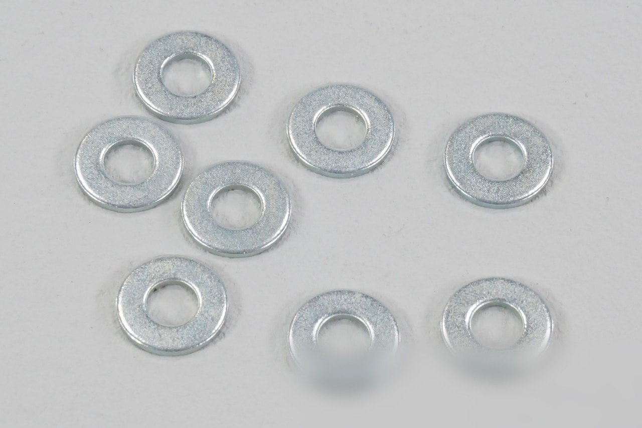 Du-Bro 3mm (0.12") Flat Washers (8 Pack)