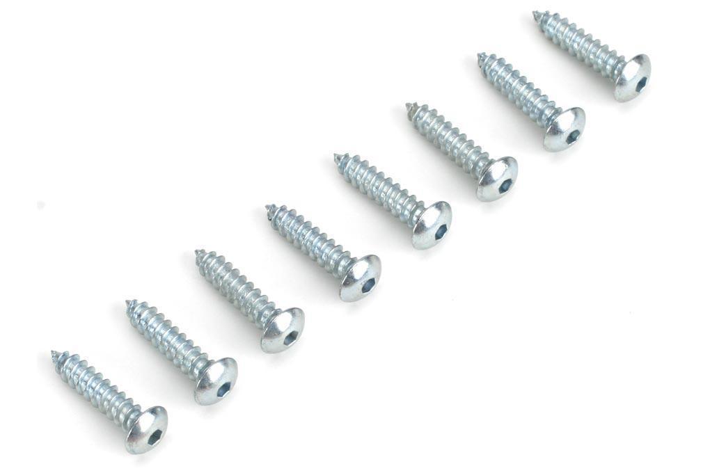 Du-Bro #4 x 12.7mm / 1/2" Button Head Sheet Metal Screws (8 Pack)