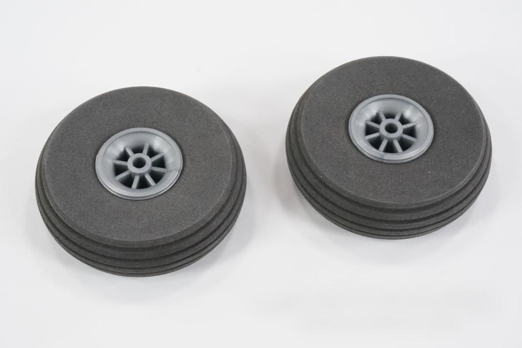 Du-Bro 63.5mm (2.5") x 19.8mm Super Lite Treaded EVA Wheels for 4mm Axle (2 Pack)