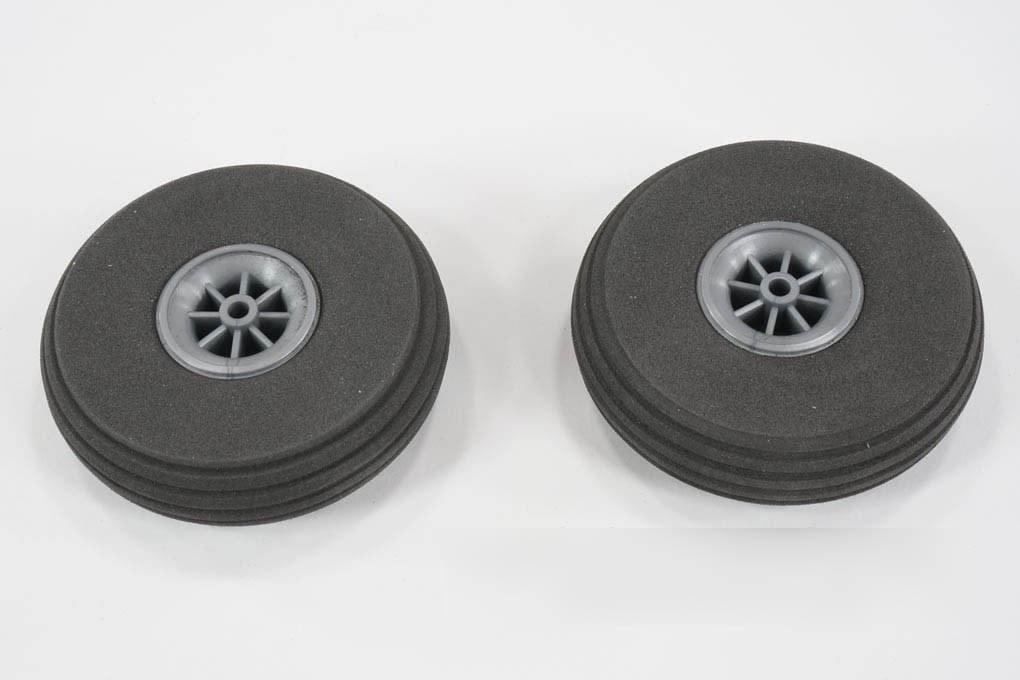 Du-Bro 76.2mm (3") x 23mm Treaded EVA Super Lite Wheels for 4mm Axle (2 Pack)