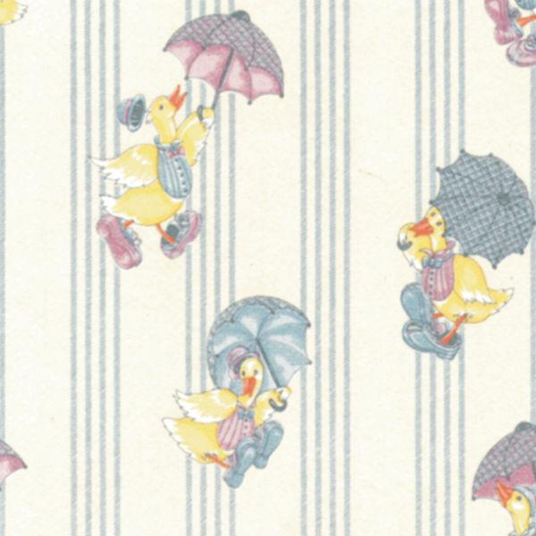 Raining Ducks Dollhouse Wallpaper