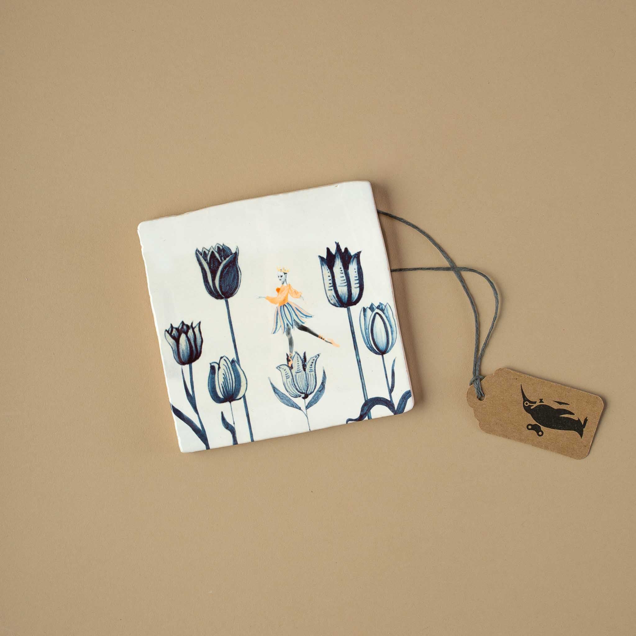 Dutch Ceramic Story Tile | Love for Tulips