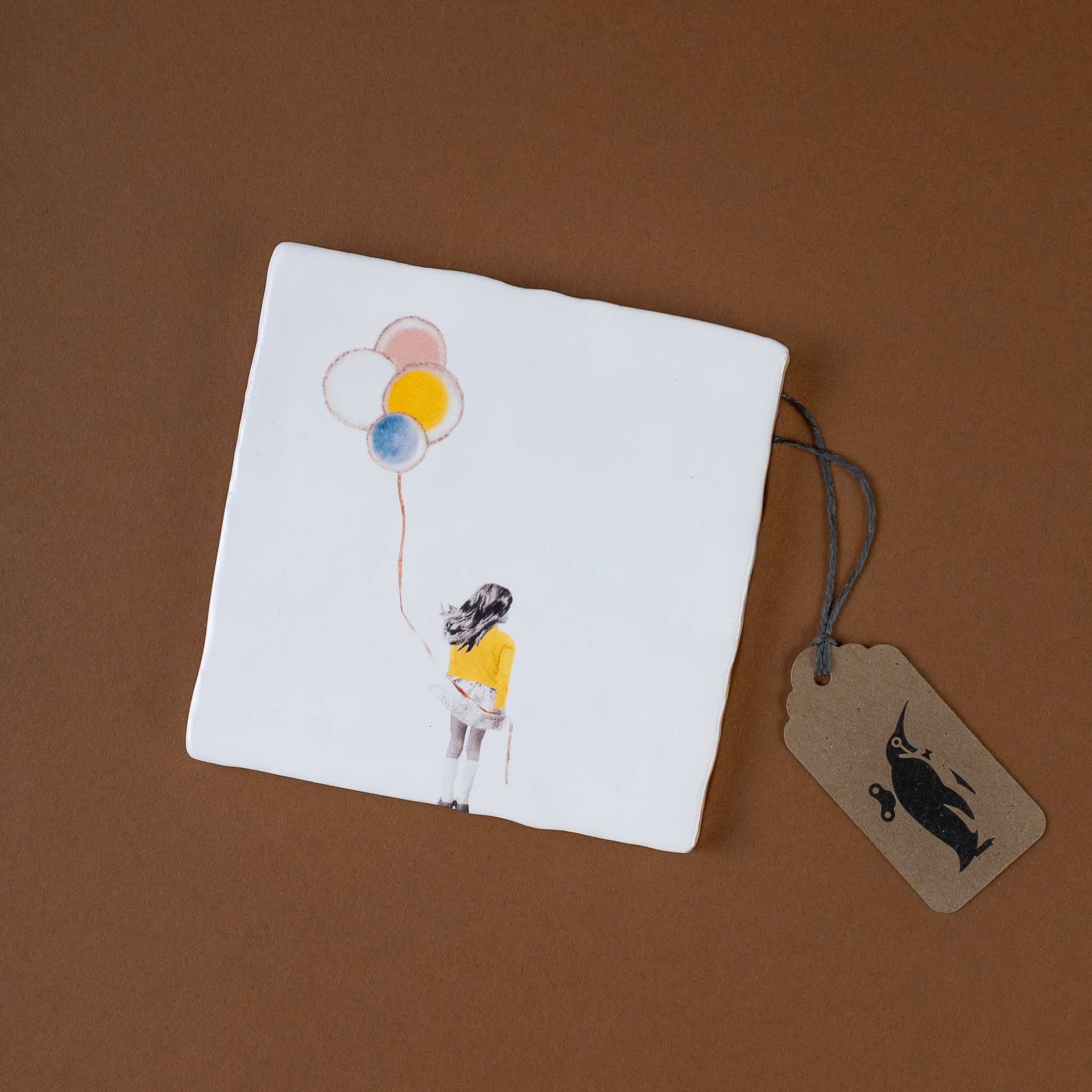 Dutch Ceramic Story Tile | Wish Balloon