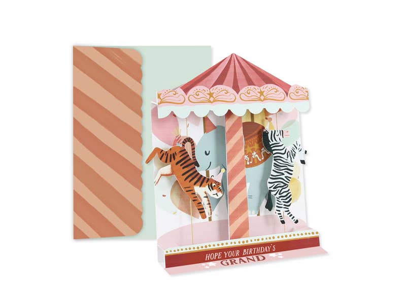 Carousel Pop-Up Birthday Card