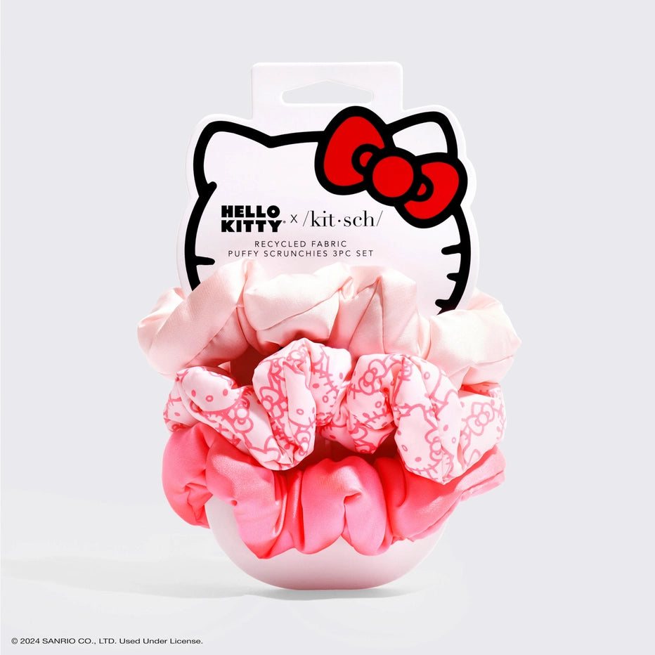 Kitsch x Hello Kitty Puffy Scrunchies Set