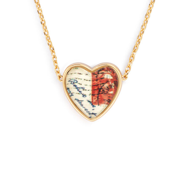 P.S. I Love You Gold Art Heart Necklace