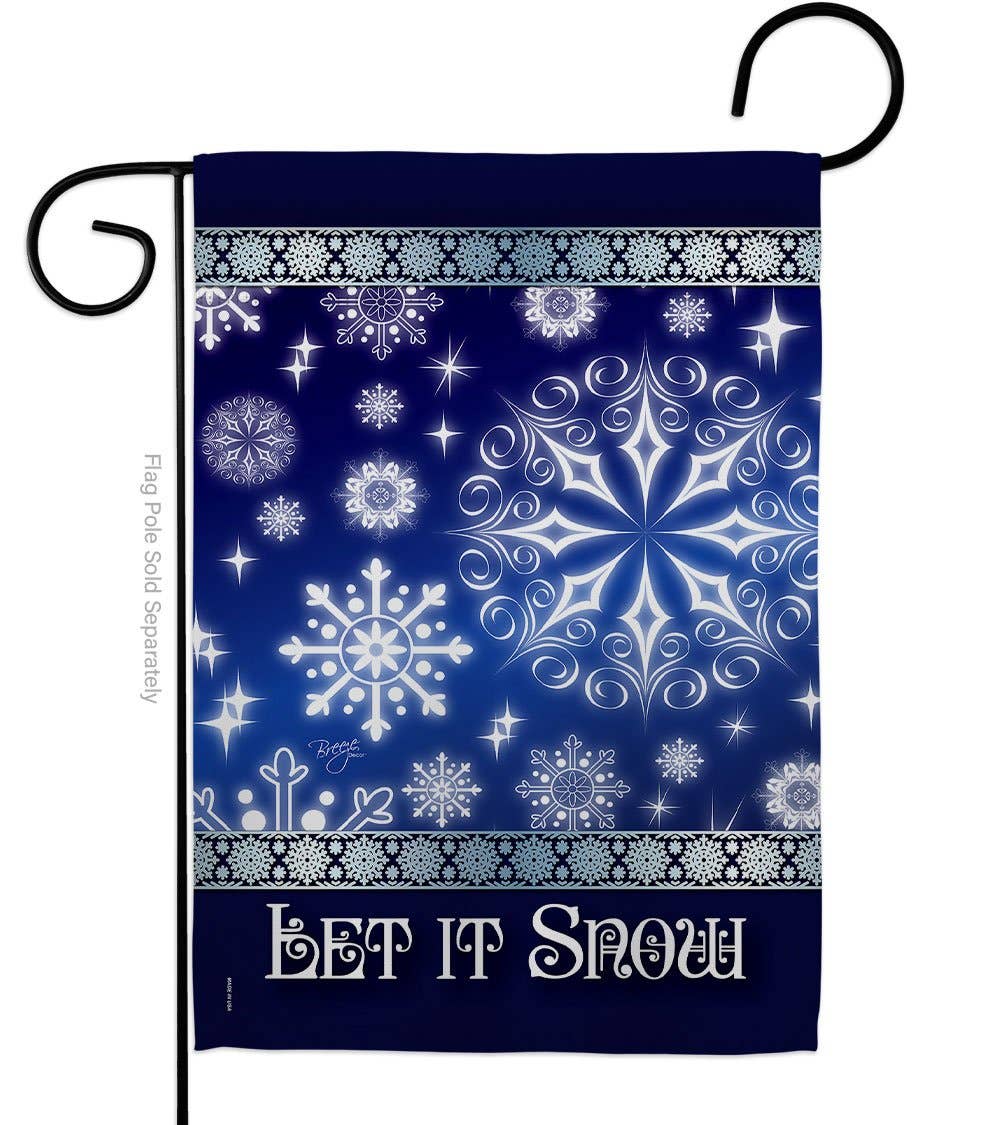 "Let It Snow" Winter Garden Flag