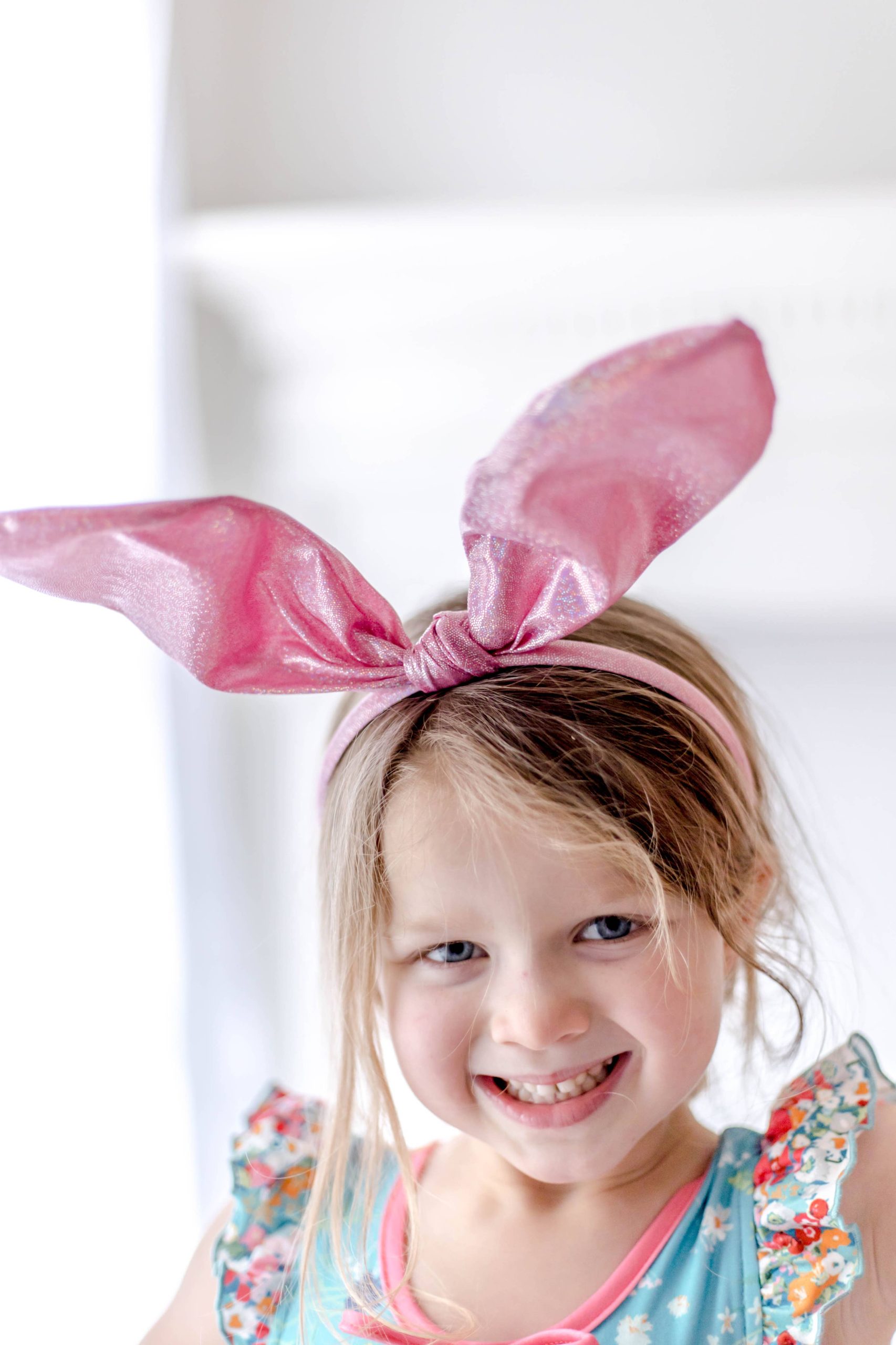 Sparkle Bunny Ear Headband - Pink