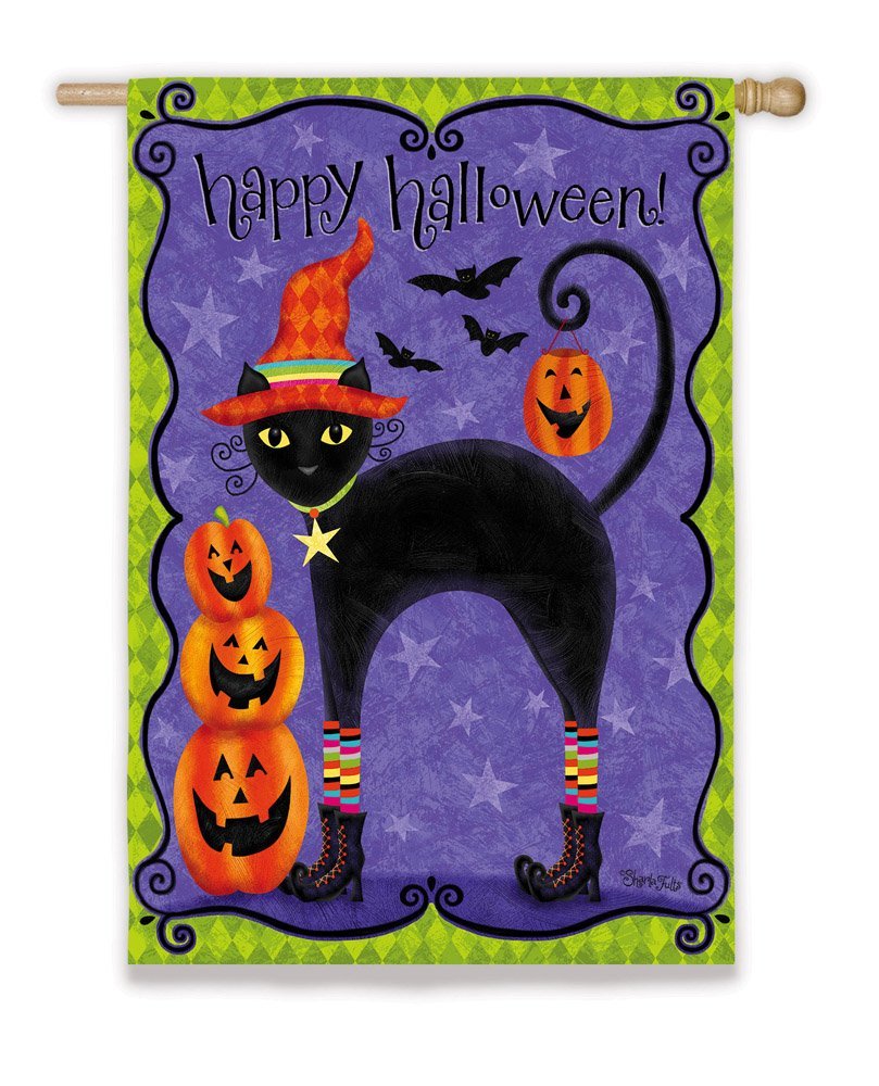 "Chic Halloween Cat" Flag