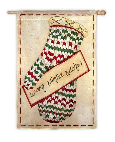 "Warm Winter Wishes" Flag