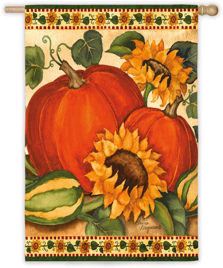 "Pumpkins & Sunflowers Harvest" Flag