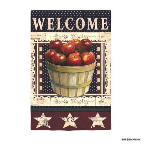 "Welcome Apple Basket" Garden Flag