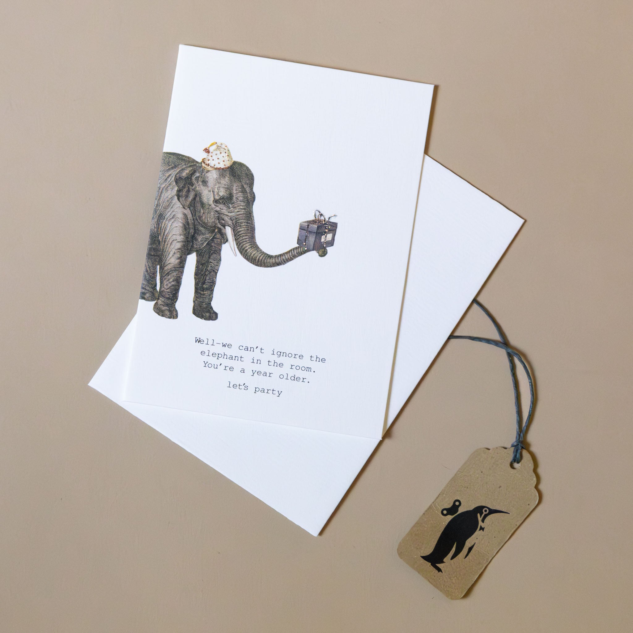 Elephant in the Room Birthday Greeting Card