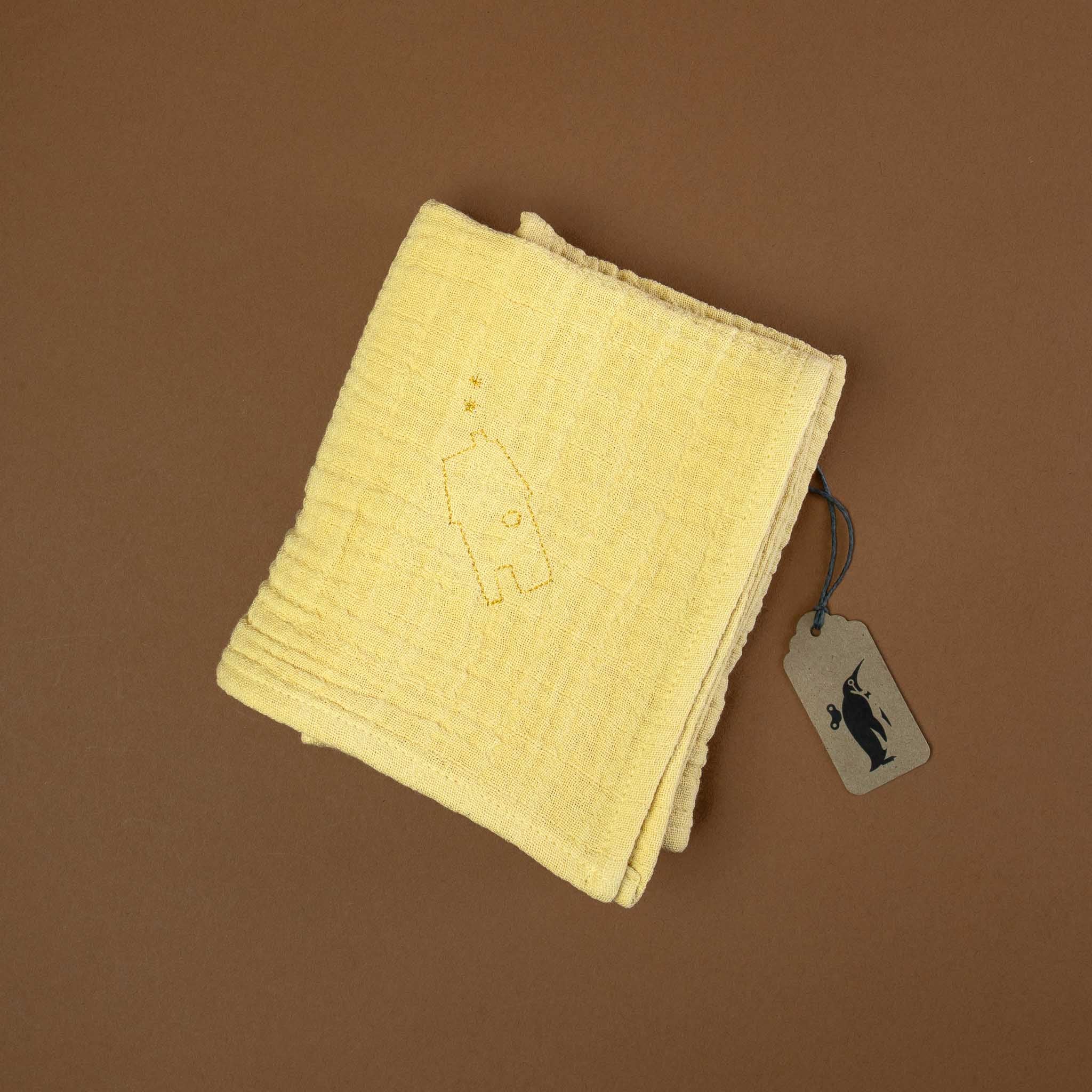Embroidered Cotton Muslin Square | Miel