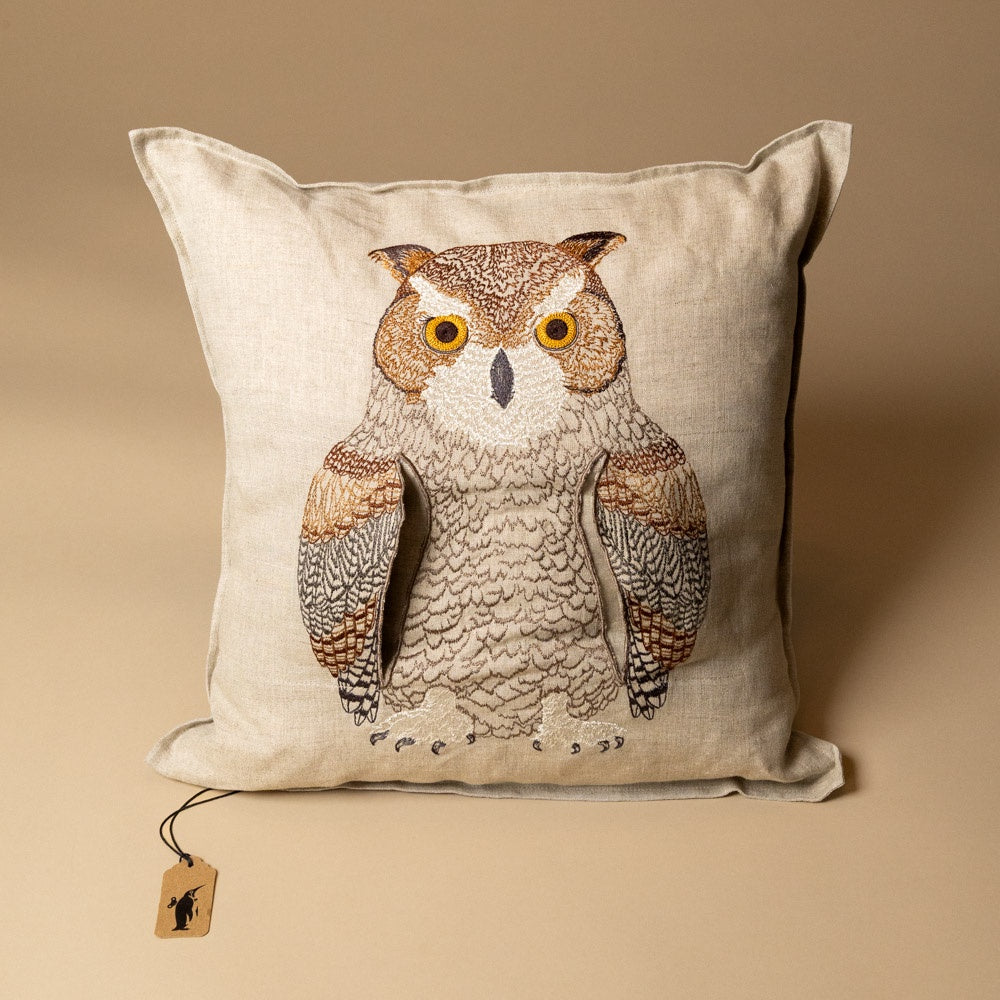 Embroidered Pocket Pillow | Mama Owl