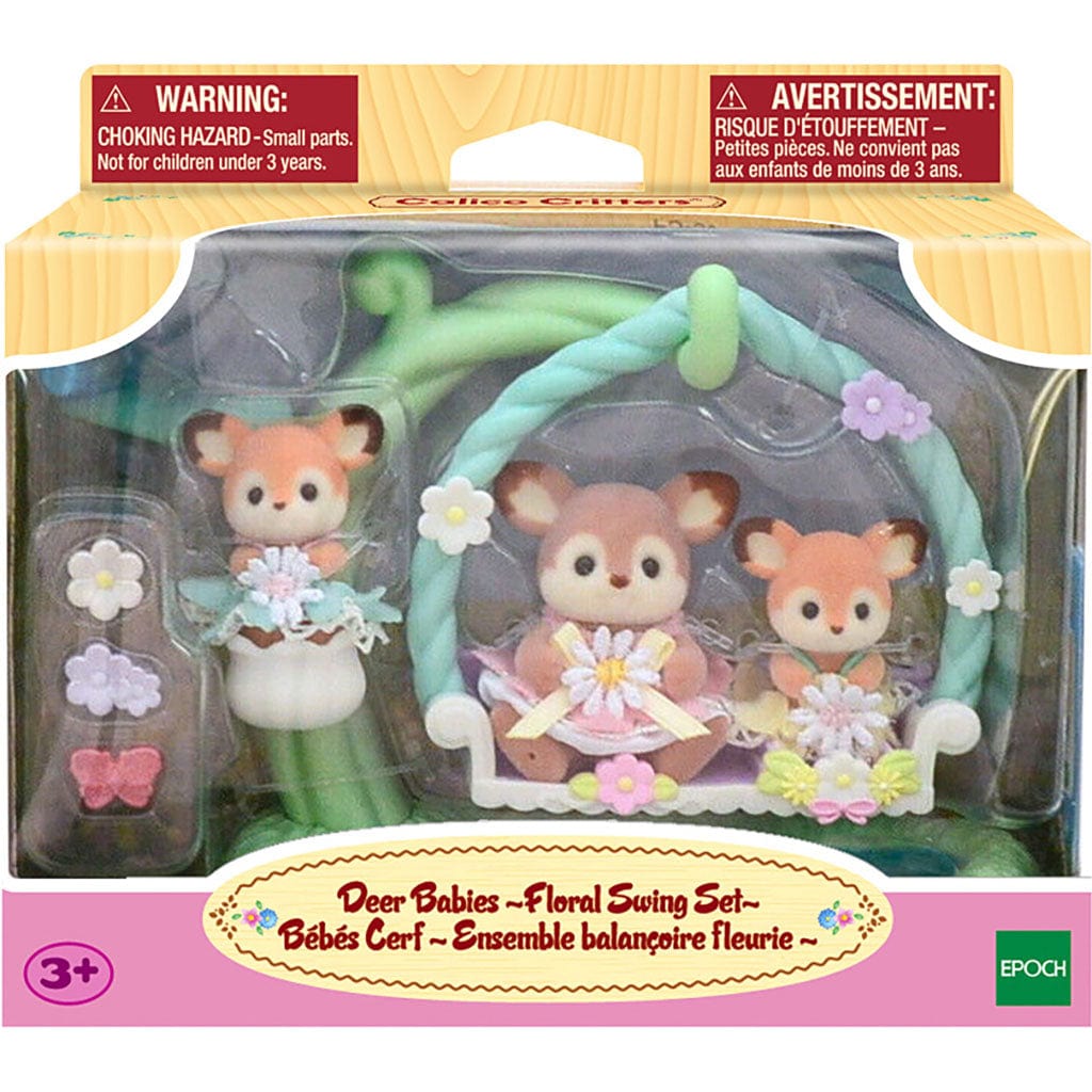 Deer Babies - Floral Swing Set