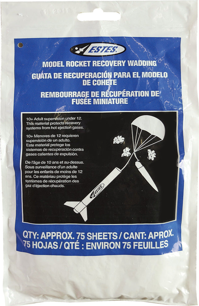 Estes Recovery Wadding (75 sq)
