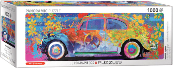 "VW Beetle Splash" 1000 Piece Panoramic Puzzle