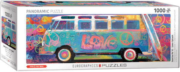 "VW Love Bus" 1000 Piece Panoramic Puzzle