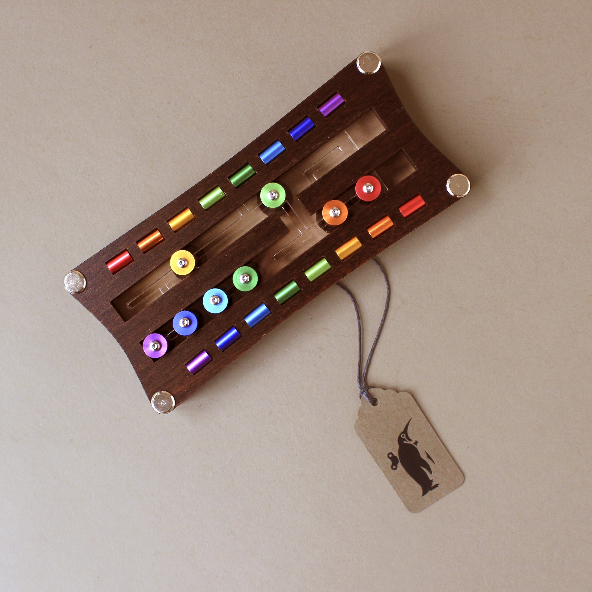 Wooden Rainbow Eight Puzzle