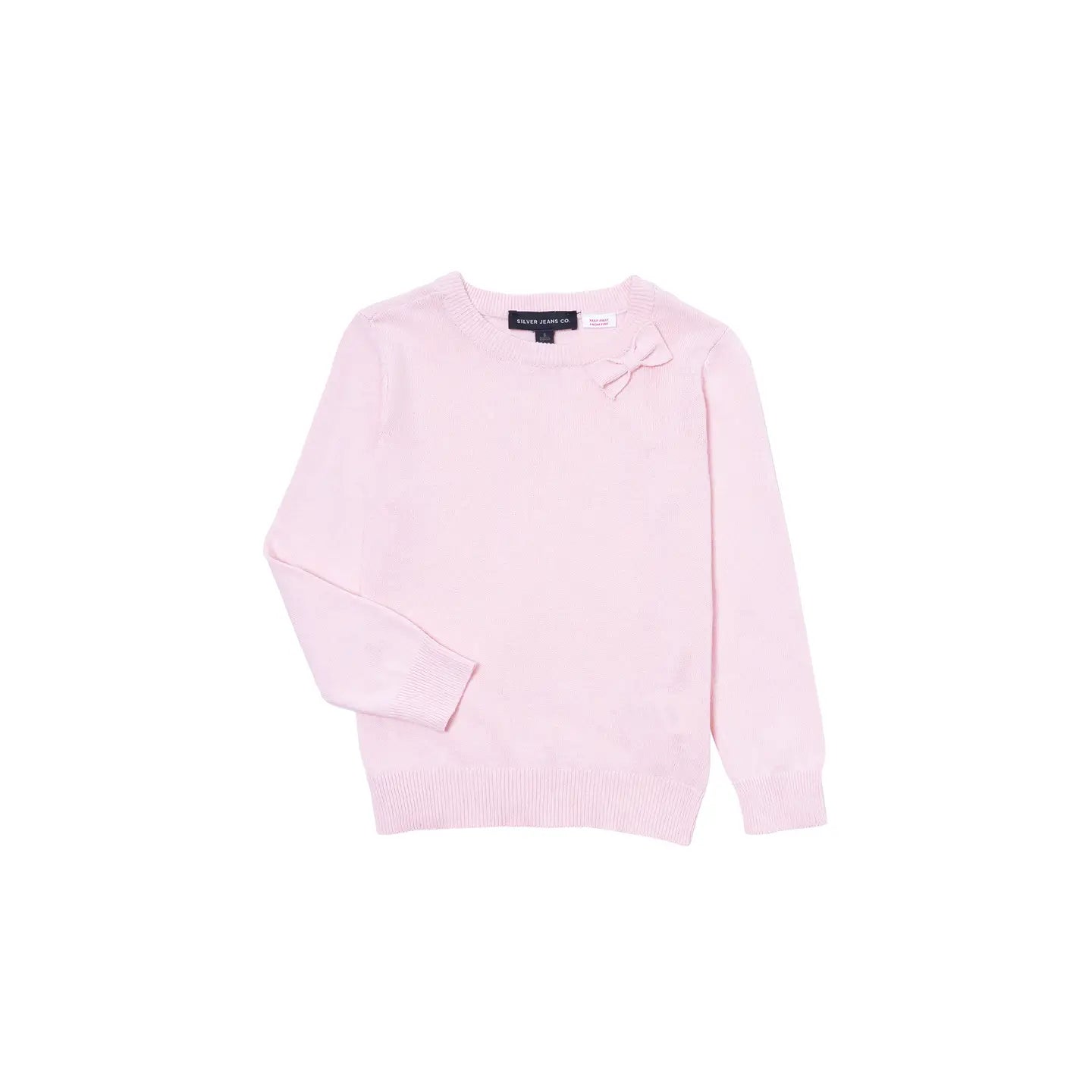 Long Sleeve Pink Bow Sweater