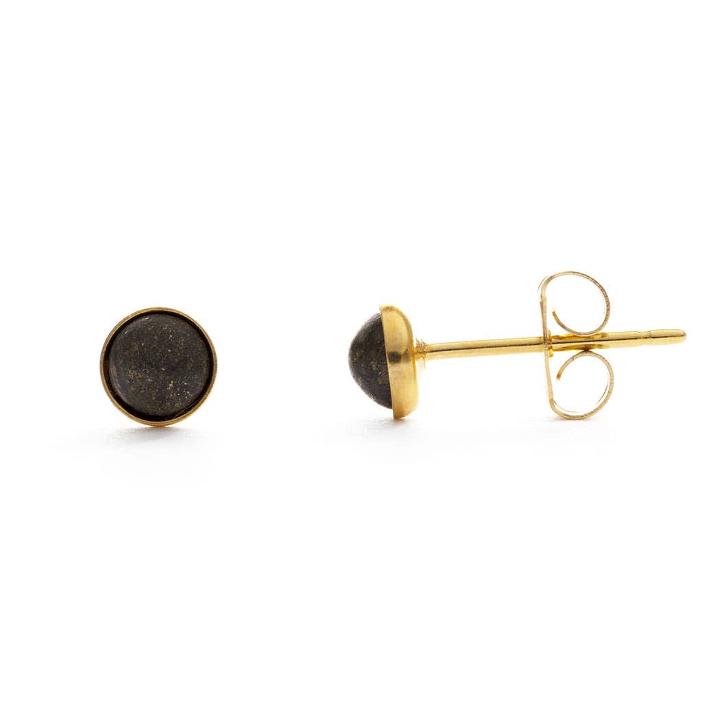 Pyrite 4mm studs