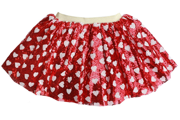Red Sparkle Heart Tutu, 2-6