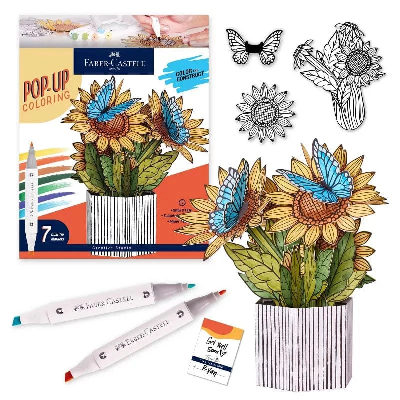 Pop Up Coloring Bouquet - Sunflowers & Butterflies