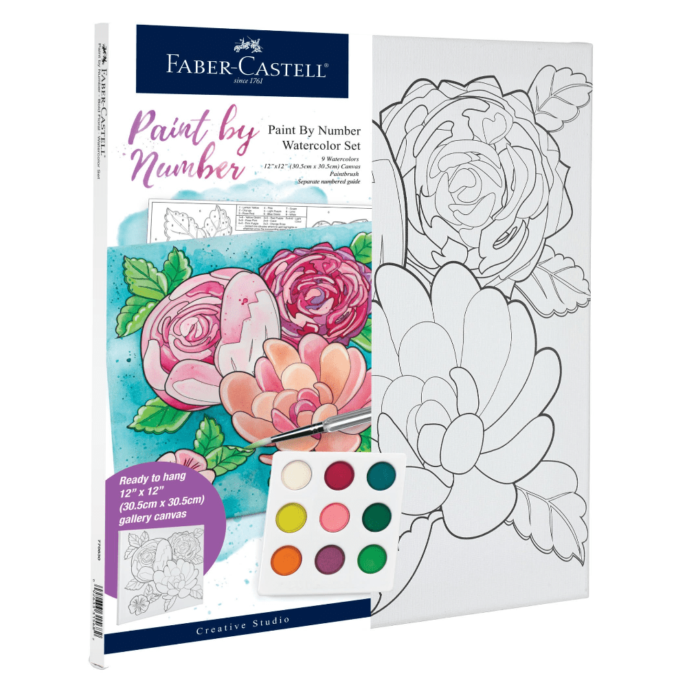 Watercolor Paint By Number - Bold Floral