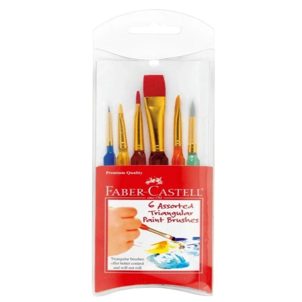 6 Triangular Paint Brushes