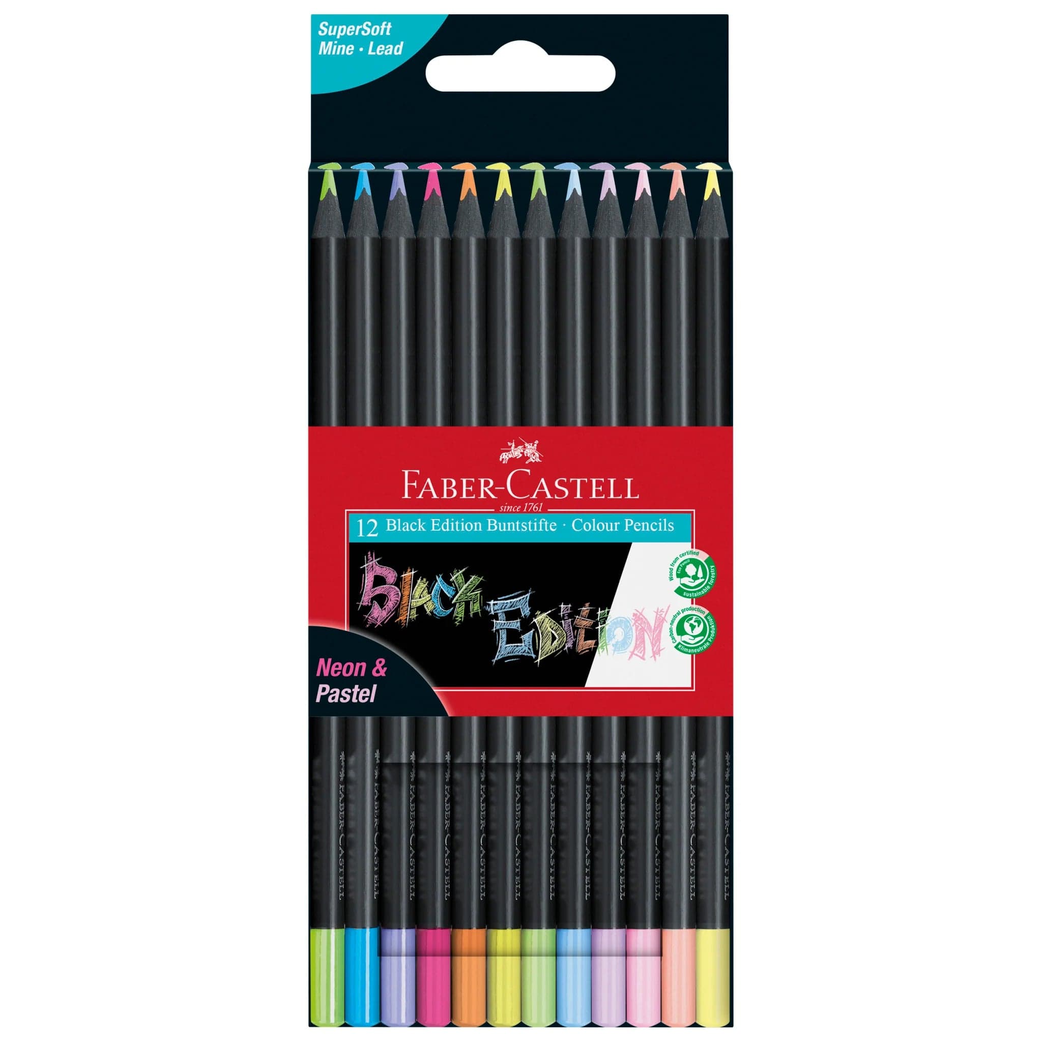 Black Edition: Color Pencils  - Neon & Pastel
