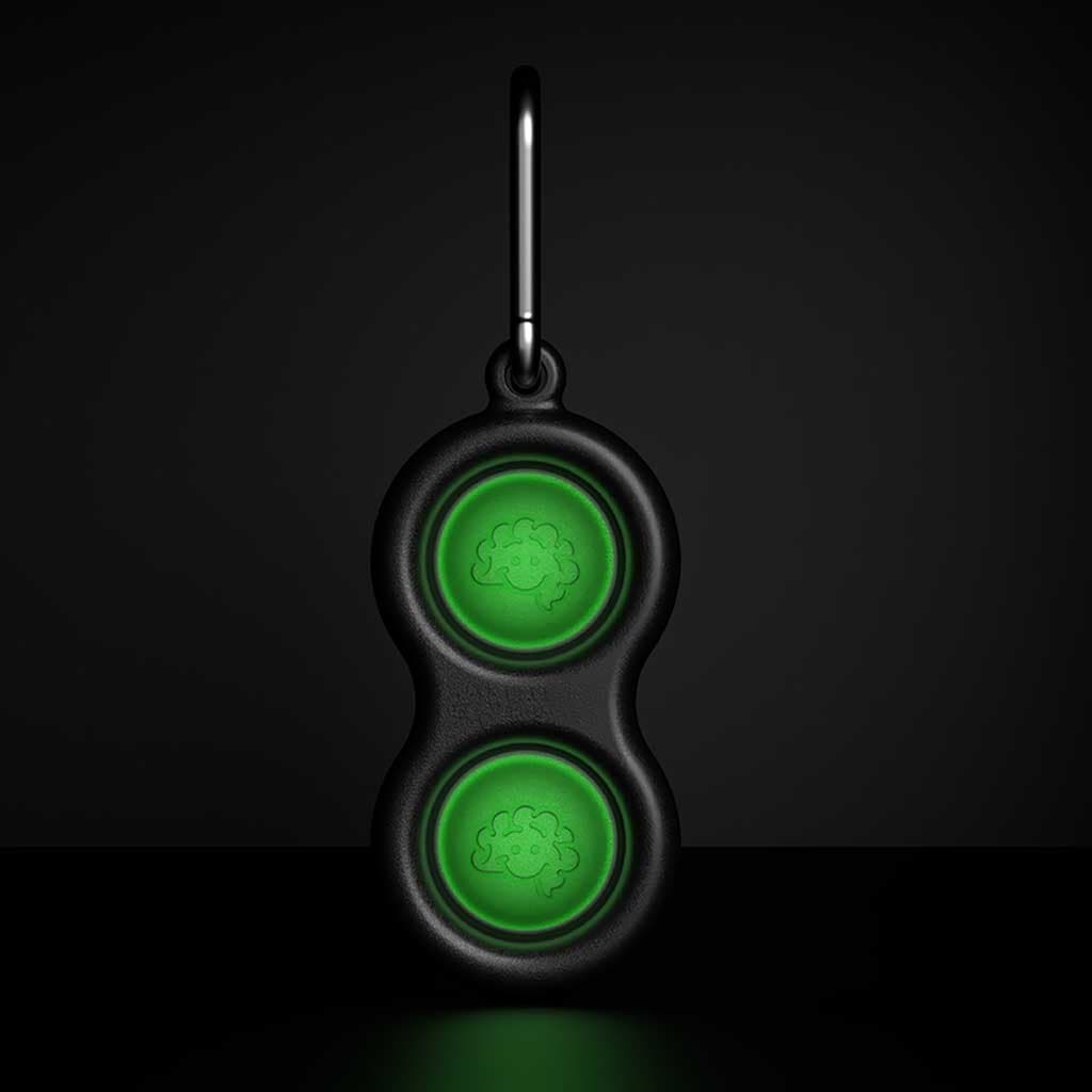 Fat Brain Simpl Dimpl Glow in the Dark Keychain - Sensory Fidget Toys