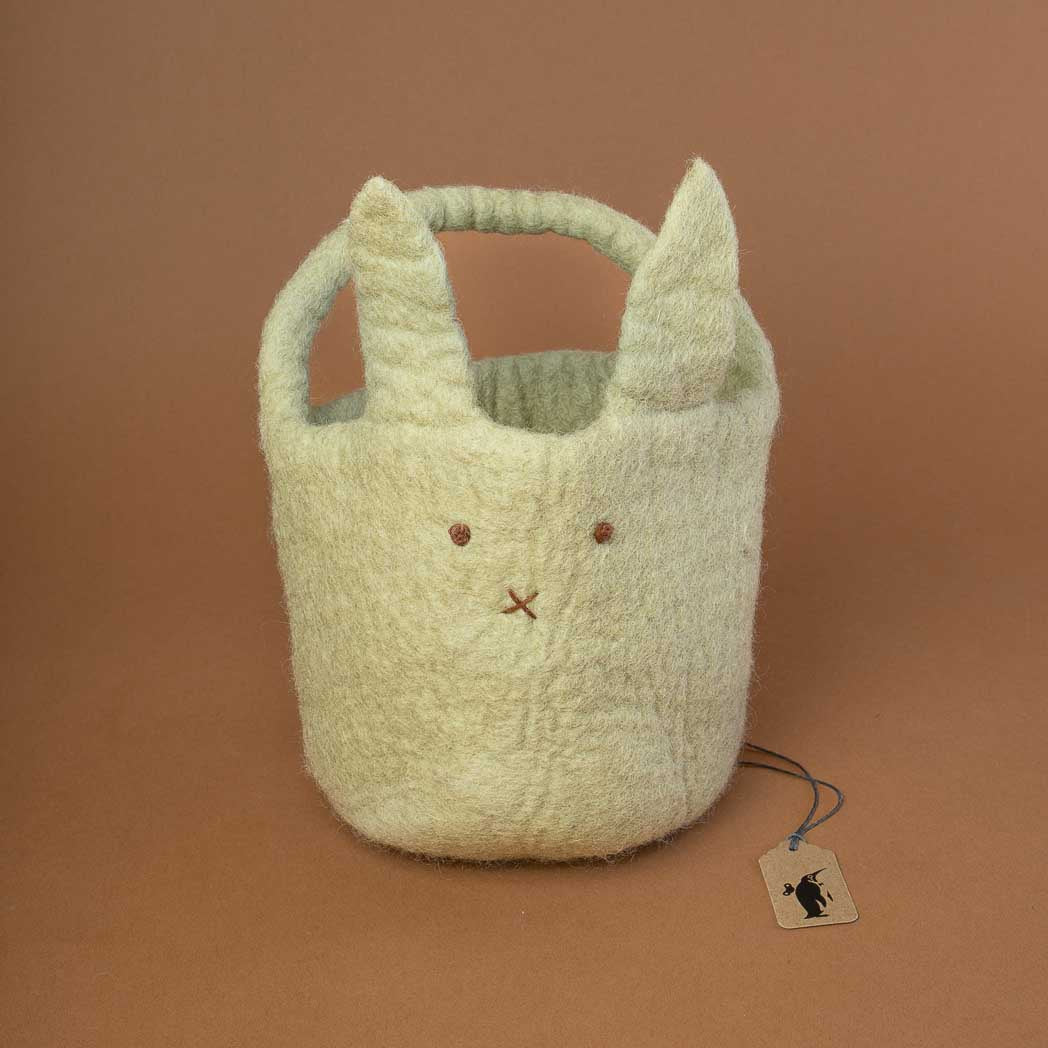 Felt Bunny Basket | Sage