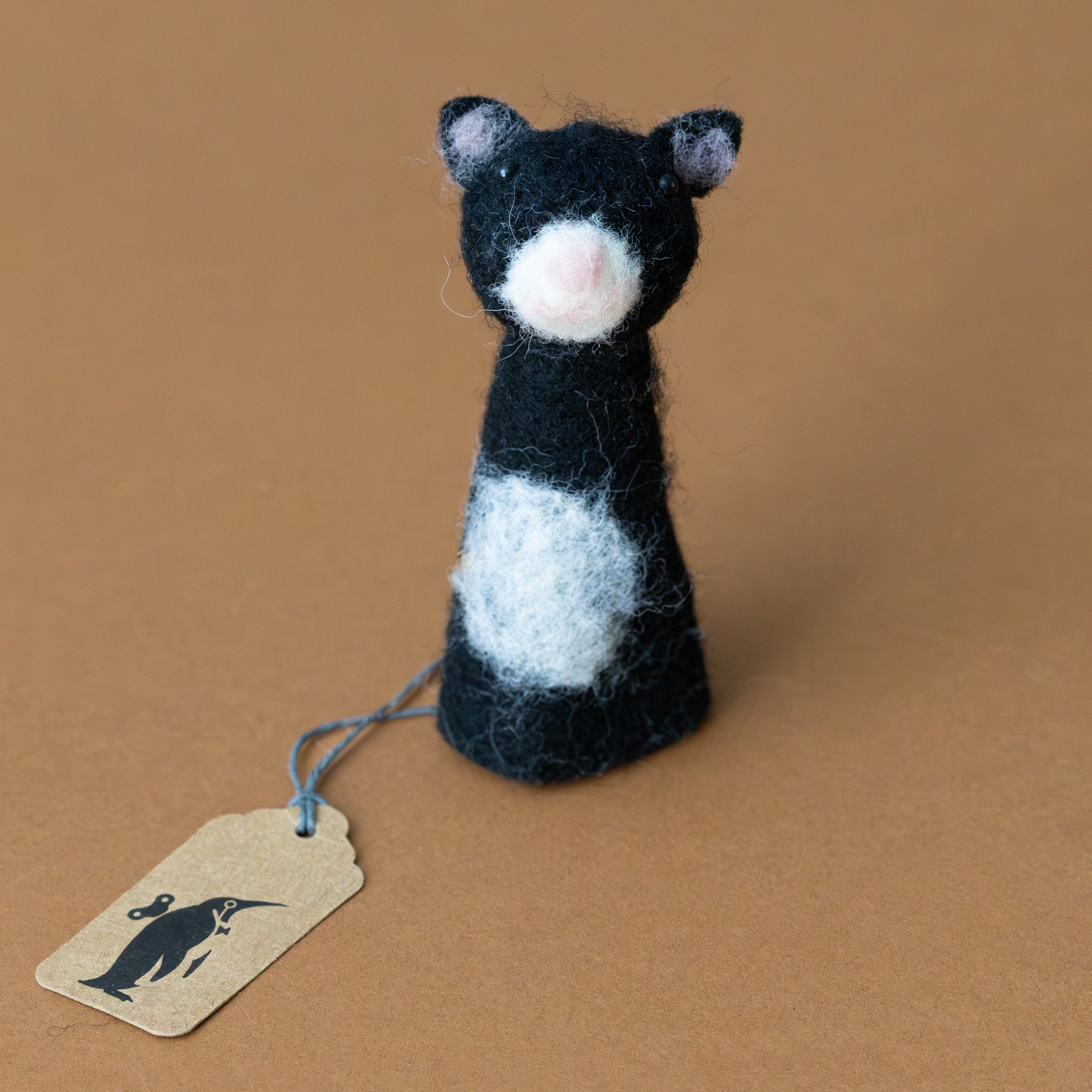 Felt Cat Finger Puppet | Black